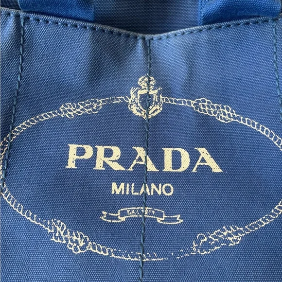 Prada Canapa blue denim tote - Picture 3 of 14